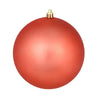 Vickerman N592071DMV 8" Coral Matte Ball Ornament