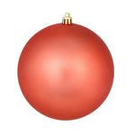 Vickerman N592071DMV 8" Coral Matte Ball Ornament