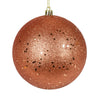 Vickerman N591571DQ 6" Coral Sequin Ball Ornament 4 Per Bag