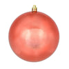 Vickerman N593071DSV 12" Coral Shiny Ball Ornament