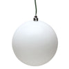 Vickerman N592511DMV 10" White Matte Ball Ornament