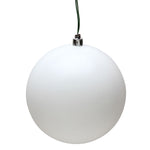 Vickerman N591511DMV 6" White Matte Ball Ornament 4 Per Bag