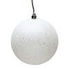 Vickerman N592011DQ 8" White Sequin Ball Ornament