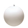 Vickerman N593011DSV 12" White Shiny Ball Ornament