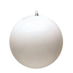 Vickerman N593011DSV 12" White Shiny Ball Ornament
