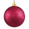 Vickerman N591219DQ 4.75" Wine Sequin Ball Ornament 4 Per Bag