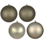 Vickerman N592523DA 10" Wrght Iron 4-Finish Ball Ornament Assortment 4 Per Bag