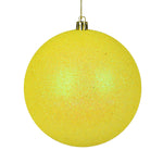 Vickerman N592578DG 10" Yellow Glitter Ball Ornament