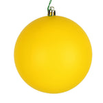 Vickerman N592078DMV 8" Yellow Matte Ball Ornament