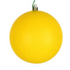 Vickerman N591578DMV 6" Yellow Matte Ball Ornament 4 Per Bag