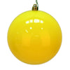 Vickerman N593078DSV 12" Yellow Shiny Ball Ornament