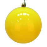 Vickerman N593078DSV 12" Yellow Shiny Ball Ornament
