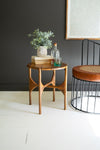 Round Mango Wood Accent Table 20in Tall
