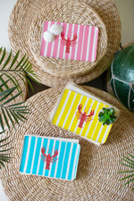 Handcrafted Lobster Trinket Trays – 5.5 Inch Decorative Metal Set of 3 By Kalalou