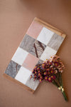 Marble and wood checkered serving board 12 inch