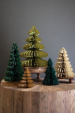 Kalalou Set of Five Paper Accordion Christmas Trees – One Each Style