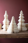 Eco-friendly paper accordion Christmas trees – set of 3 holiday decorations