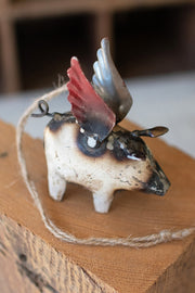 Eco-friendly recycled iron holiday ornaments