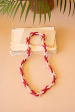 Beaded Chain Necklace with Warm Cumin and Saffron Tones by Kalalou