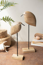 Mango Wood Shore Birds – 19.75" Tall Decorative Set of 2 by Kalalou