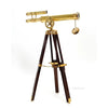 Brass Telescope – Rosewood Tripod – 9-Inch Nautical Decor
