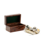 Vintage Opera Glasses – 1.25in Height – Brass and Mother of Pearl Handle