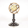 Armillary Globe – 16.5in Height – Brass Rings on Wooden Base