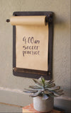 Kalalou Metal Note Roll Wall Board – Rustic Brown Finish