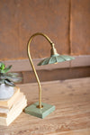 Vintage Brass Goose Neck Desk Lamp – Enamel Shade by Kalalou