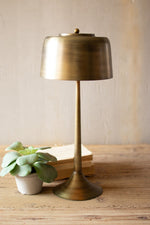 Antique Brass Desk or Console Lamp – 23" Tall by Kalalou