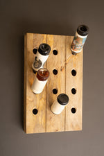 Wood Wall Rack for Wine Bottles – 26" Tall Decorative Storage by Kalalou