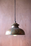 10" Antique Copper/Brown Metal Pendant Lamp – Kalalou: Kitchen or Bar Ceiling Fixture, UL Listed