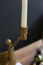 Christmas taper candle holder