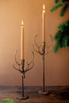 Handcrafted Rustic Brass Deer Candle Holders – Set of 2