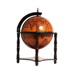 Globe Bar – 13" Height Wooden Drink Cabinet – 4 Legged Stand Red Mahogany By Old Modern Handicrafts