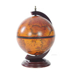 Red Globe Chess Set – 19H 13-inch Wooden Globe – Nautical Map Design By Old Modern Handicrafts