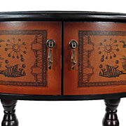 Console Cabinet – 33H 31.5-inch Wooden Storage – Nautical Vintage Design By Old Modern Handicrafts