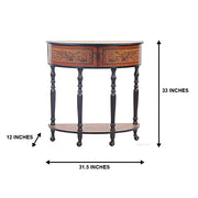 Console Cabinet – 33H 31.5-inch Wooden Storage – Nautical Vintage Design By Old Modern Handicrafts
