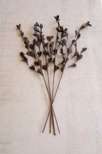Faux Dried Rud Sticks on a Stem – 33" Long Botanical Set of 4 by Kalalou