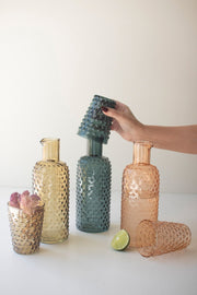 Kalalou Bubble Glass Carafes – Set of Three Decorative Drink Sets
