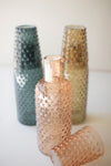 Bubble Glass Carafe & Tumbler Set – Three-Piece Painted Drinkware