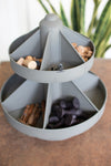 Double Tier Round Metal Rotating Organizer