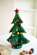 Kalalou Felt Christmas Tree with 3D Ornaments and Star – Large Size