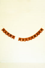 Felt Happy Halloween Garland 93"L, Orange Distressed Banner Decor By Kalalou