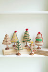 Kalalou set of six felt Christmas trees