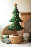 Large Felt Christmas Tree Decor – Wood Base – 46" Tall by Kalaou