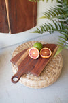Acacia Wall-Mounted Cutting Boards, Rustic Brown Wood
