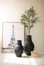 Paper Mache Decorative Urns Set of 2 – 32" Tall Sculptures by Kalalou