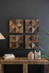 Kalalou Recycled Wood Wall Panels Set of 4