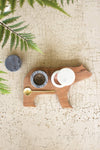 rustic wooden bear seasoning holders